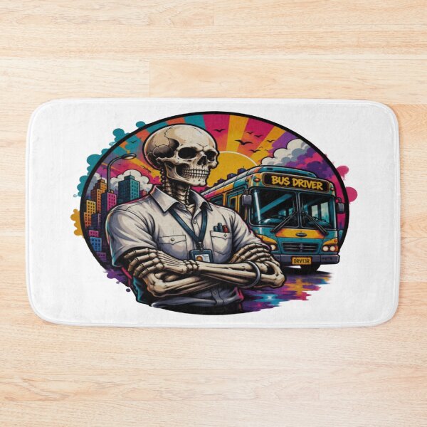 Item preview, Skeleton Bus Driver – Funny Gothic Transit Worker Skull Art designed and sold by RAYBIL.
