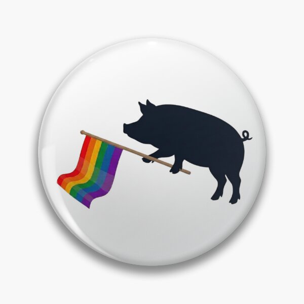 Item preview, Pride Pig Carrying Rainbow Flag – Love, Equality and Acceptance Colorful Pig Design designed and sold by Trendesigne.