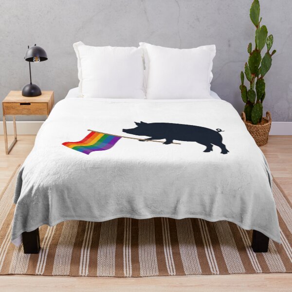 Item preview, Pride Pig Carrying Rainbow Flag – Love, Equality and Acceptance Colorful Pig Design designed and sold by Trendesigne.