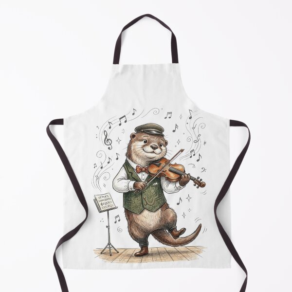 Item preview, Cute Otter Musician Playing Violin Concerto Illustration designed and sold by TaiwanMemory.