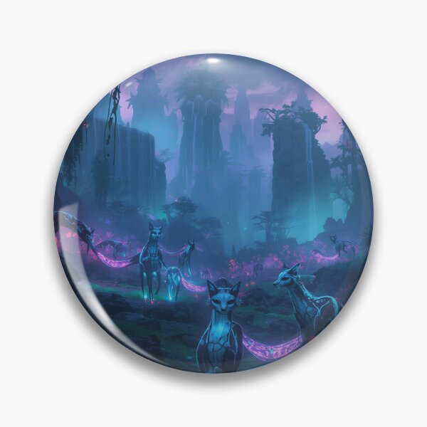 Item preview, Lumifox Pack Neon Jungle Fantasy Landscape designed and sold by Luminous Wilds.