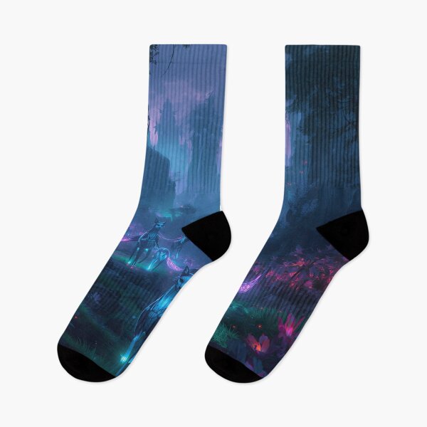 Item preview, Lumifox Pack Neon Jungle Fantasy Landscape designed and sold by Luminous Wilds.