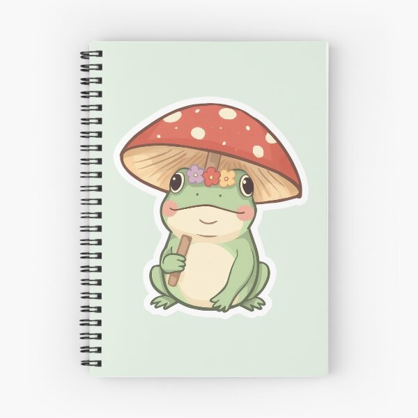 Item preview, Cute Frog with Mushroom Umbrella designed and sold by UnRealS.