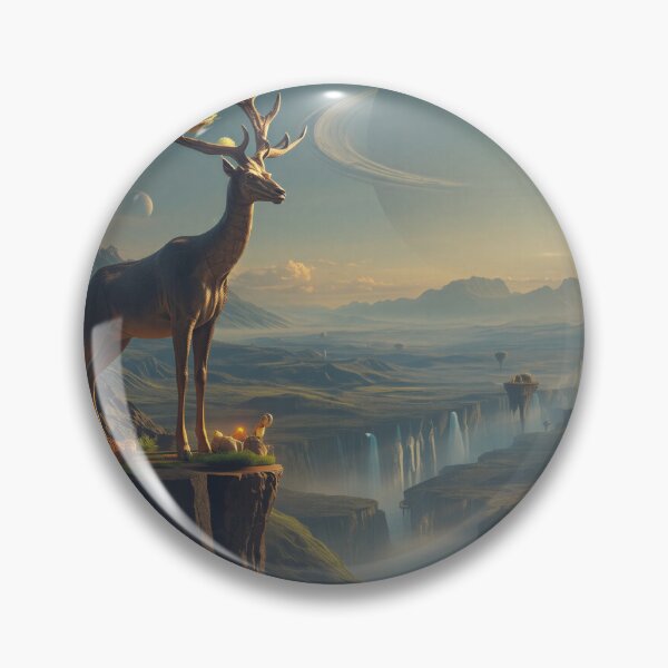 Item preview, Titan Stag Floating Valley Alien Fantasy Landscape designed and sold by Luminous Wilds.