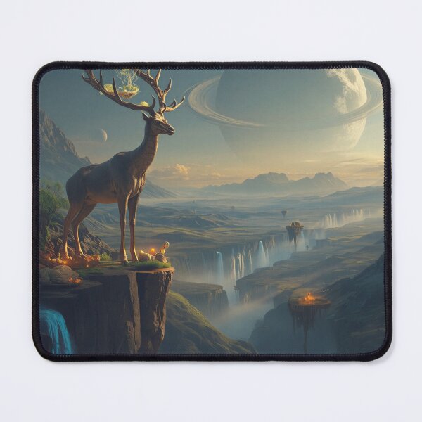 Item preview, Titan Stag Floating Valley Alien Fantasy Landscape designed and sold by Luminous Wilds.