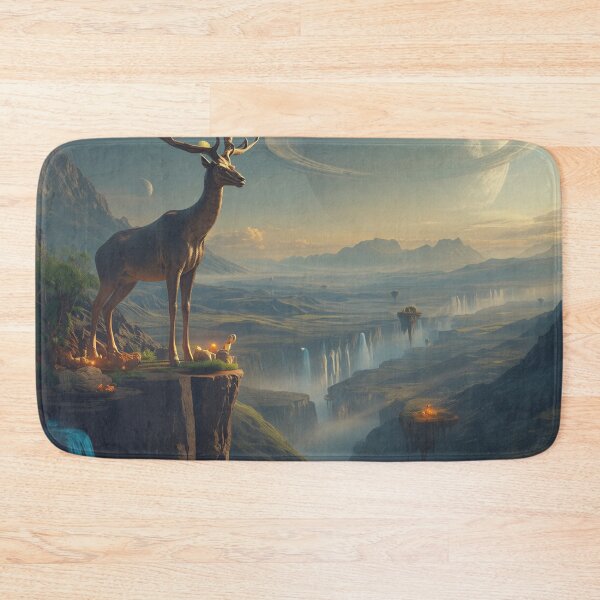 Item preview, Titan Stag Floating Valley Alien Fantasy Landscape designed and sold by Luminous Wilds.