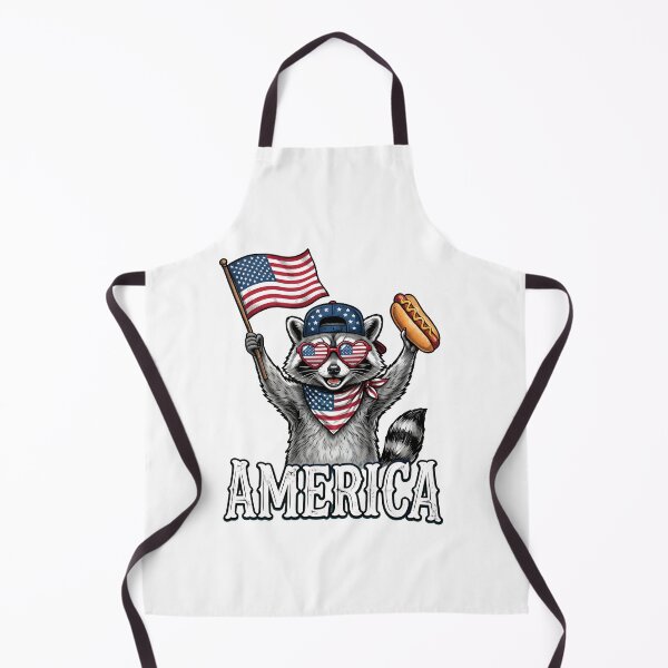 Item preview, Patriotic Raccoon Waving Flag & Eating Food designed and sold by StranHabesre51.