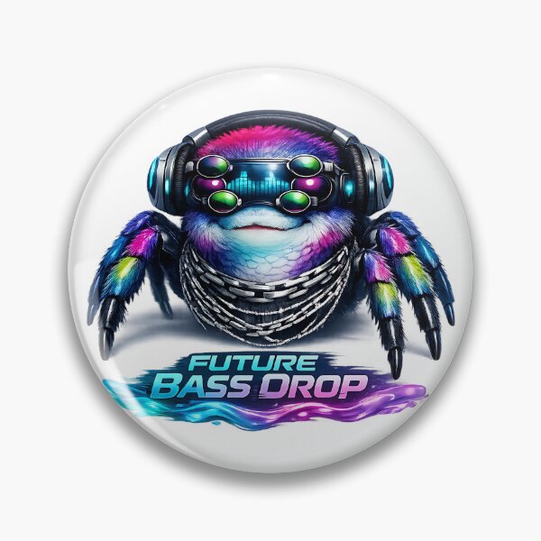 Artikelvorschau, Breakcore Matrix Cute Cyber Spider DJ Glitch entworfen und verkauft von ZenRave Designs.