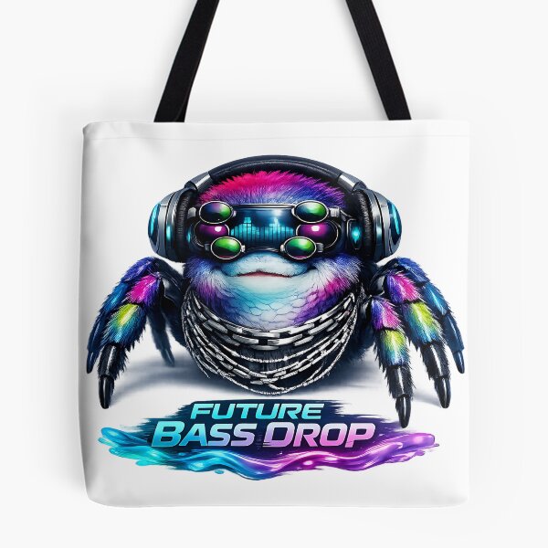 Item preview, Breakcore Matrix Cute Cyber Spider DJ Glitch designed and sold by  ZenRave Designs.