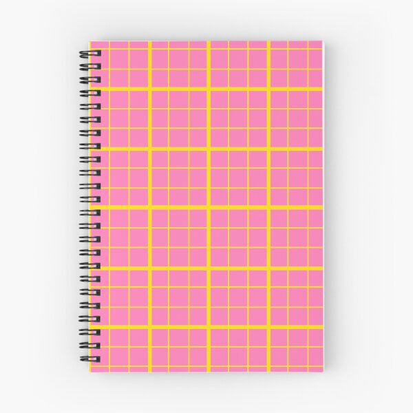 Item preview, Yellow On Pink Grid Windowpane Check Design  designed and sold by PatternTitan.
