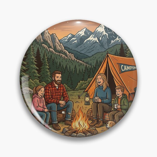 Item preview, Family Camping Crew – Making Memories Outdoors Vintage Camping Art designed and sold by PGRprint.