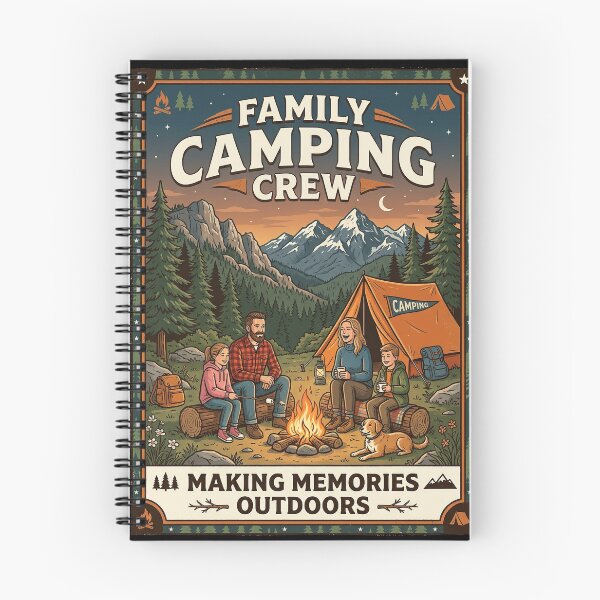 Item preview, Family Camping Crew – Making Memories Outdoors Vintage Camping Art designed and sold by PGRprint.
