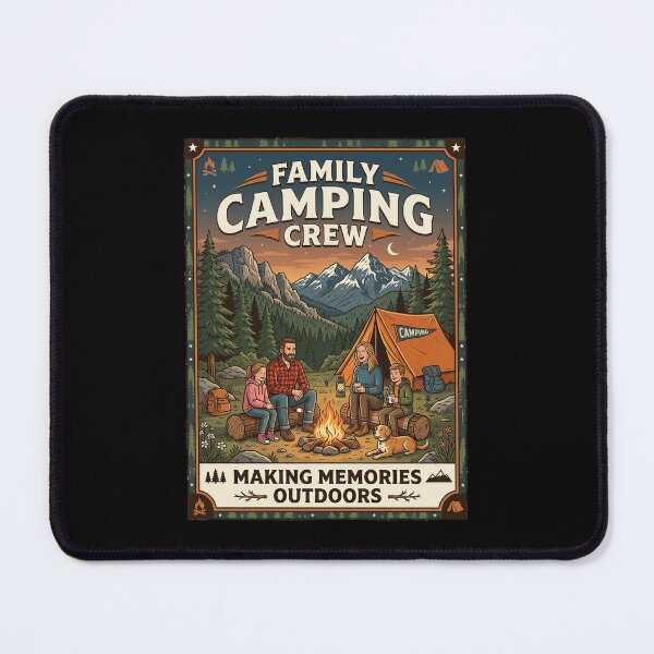 Item preview, Family Camping Crew – Making Memories Outdoors Vintage Camping Art designed and sold by PGRprint.