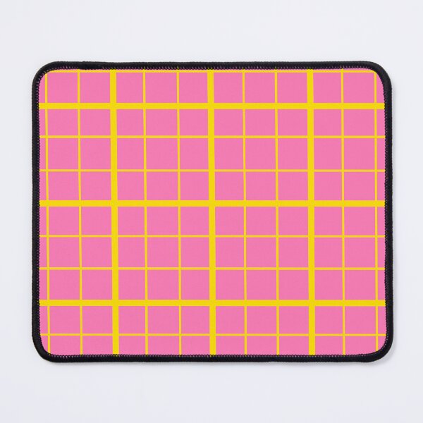 Item preview, Yellow On Pink Grid Windowpane Check Design  designed and sold by PatternTitan.