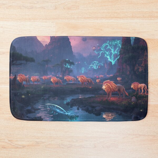 Item preview, Glowmane Beasts Celestial Oasis Fantasy Landscape designed and sold by Luminous Wilds.