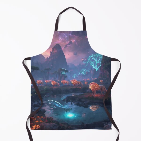 Item preview, Glowmane Beasts Celestial Oasis Fantasy Landscape designed and sold by Luminous Wilds.