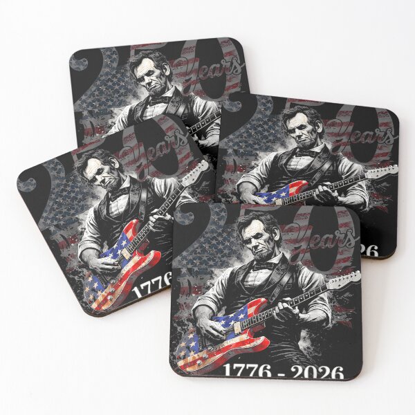 Item preview, Abraham Lincolns Playing Guitar 4Th July 250Th Anniversary  designed and sold by Ulricoarino.