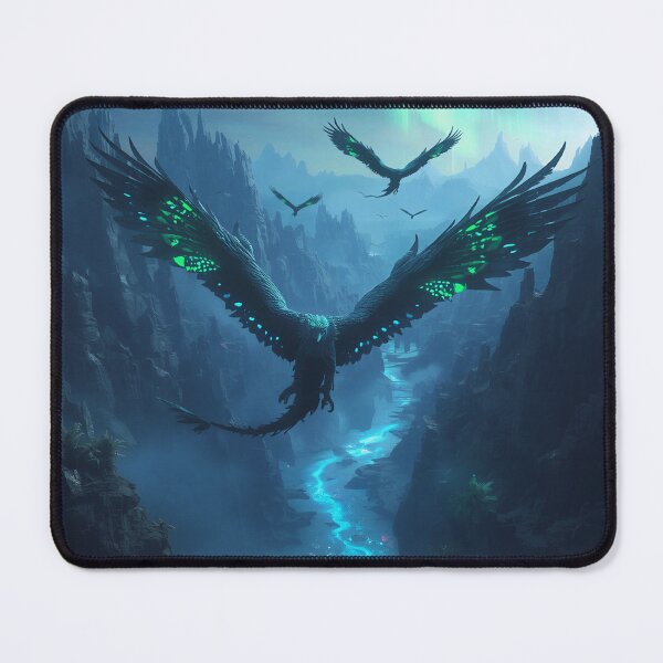 Item preview, Aurora Featherdrakes Fantasy Alien Canyon Landscape designed and sold by Luminous Wilds.