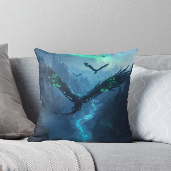 Item preview, Aurora Featherdrakes Fantasy Alien Canyon Landscape designed and sold by Luminous Wilds.