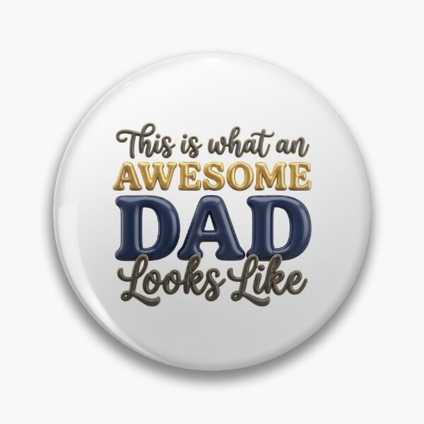 Item preview, Awesome Dad Gold Navy 3D Design - Perfect Father's Day Gift designed and sold by SideKickCreates.