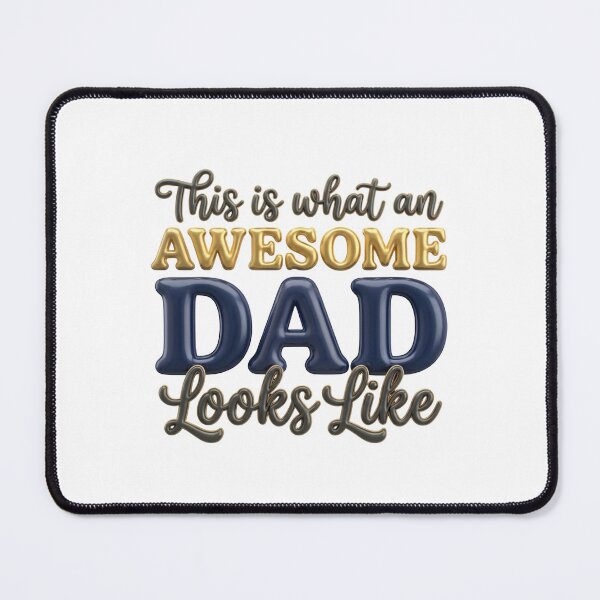 Item preview, Awesome Dad Gold Navy 3D Design - Perfect Father's Day Gift designed and sold by SideKickCreates.