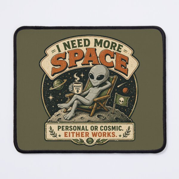Item preview, I Need More Space - Funny Introvert Alien Design designed and sold by BlackSector77.