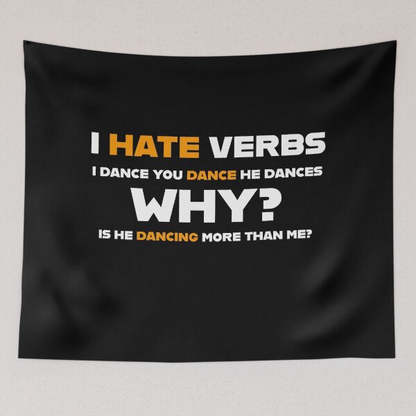 Item preview, Grammar Humor T-Shirt – “I Dance You Dance He Dances Why?” Funny English Language Verb Joke Tee designed and sold by Ahmad-brosltd.