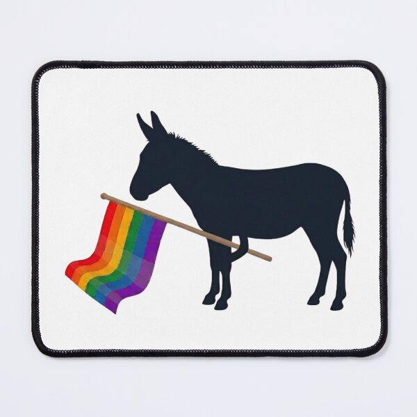 Item preview, Pride Donkey Carrying Rainbow Flag – Love, Equality and Acceptance Colorful Donkey Design designed and sold by Trendesigne.