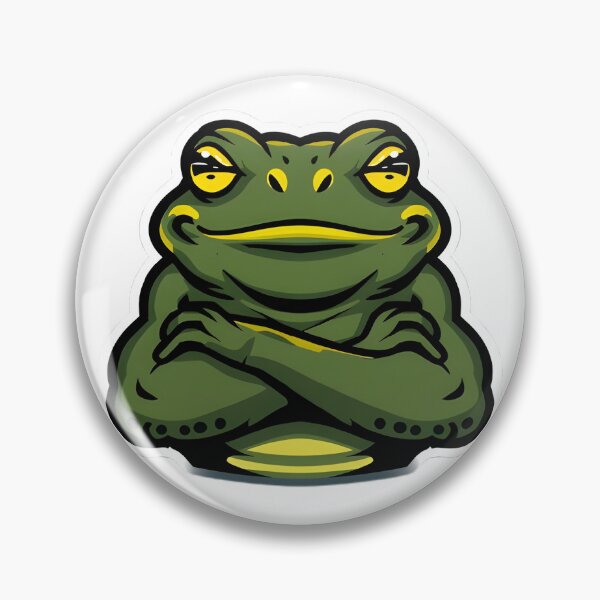 Item preview, Menacing Frog — Funny Intimidating Frog Sticker designed and sold by tommysworks.