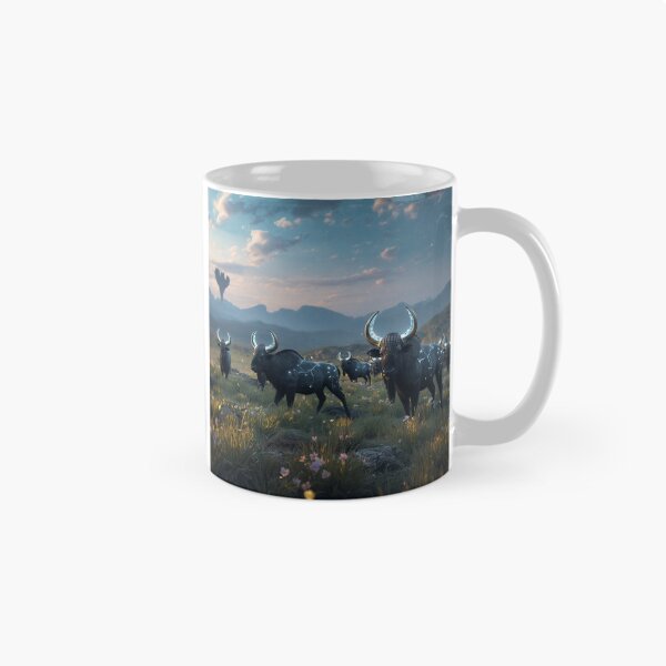 Item preview, Starhorn Grazers Fantasy Alien Plains Landscape designed and sold by Luminous Wilds.