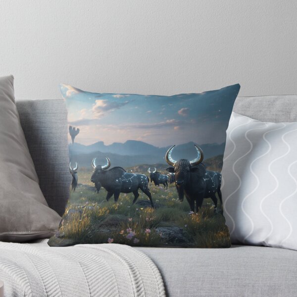 Item preview, Starhorn Grazers Fantasy Alien Plains Landscape designed and sold by Luminous Wilds.