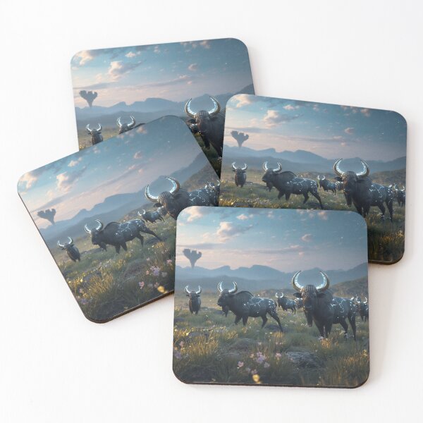 Item preview, Starhorn Grazers Fantasy Alien Plains Landscape designed and sold by Luminous Wilds.