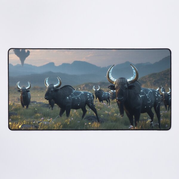 Item preview, Starhorn Grazers Fantasy Alien Plains Landscape designed and sold by Luminous Wilds.