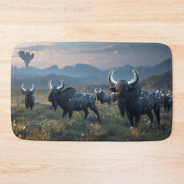 Item preview, Starhorn Grazers Fantasy Alien Plains Landscape designed and sold by Luminous Wilds.