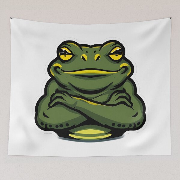 Item preview, Menacing Frog — Funny Intimidating Frog Sticker designed and sold by tommysworks.