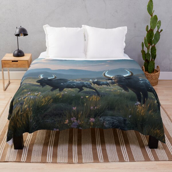 Item preview, Starhorn Grazers Fantasy Alien Plains Landscape designed and sold by Luminous Wilds.