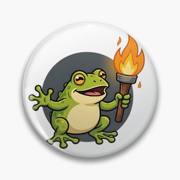 Item preview, Frog of Chaos — Chaotic Evil Frog with Torch designed and sold by tommysworks.