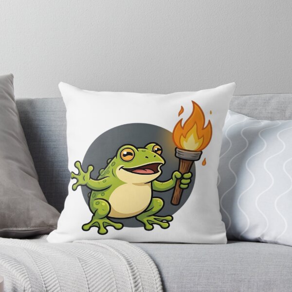 Item preview, Frog of Chaos — Chaotic Evil Frog with Torch designed and sold by tommysworks.