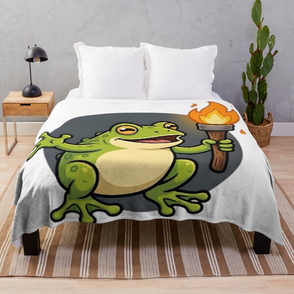 Item preview, Frog of Chaos — Chaotic Evil Frog with Torch designed and sold by tommysworks.
