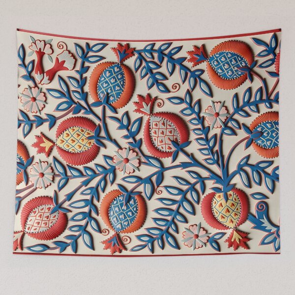 Item preview, Ottoman Pomegranate Suzani Tapestry Print designed and sold by Vicky Brago-Mitchell®.