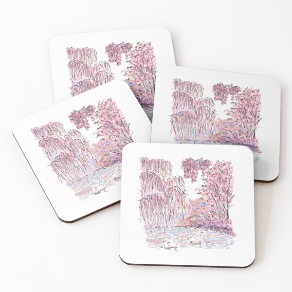 Item preview, Pink Lake Swans designed and sold by Thefifth-shop.