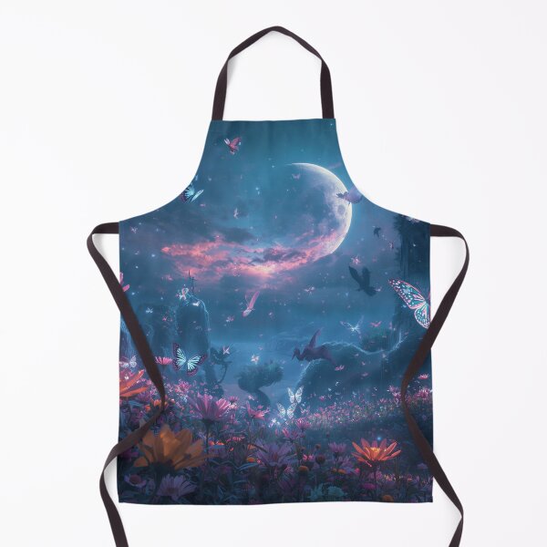 Item preview, Celestial Flutterbeasts Moon Garden Fantasy Landscape designed and sold by Luminous Wilds.