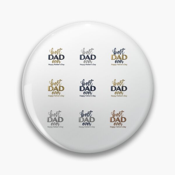 Item preview, Best Dad Ever Gold Navy Father's Day Gift Design Sticker set designed and sold by SideKickCreates.