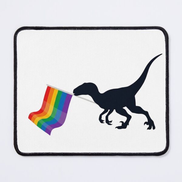 Item preview, Pride Dinosaur Carrying Rainbow Flag – Love, Equality and Acceptance Colorful Dinosaur Design designed and sold by Trendesigne.