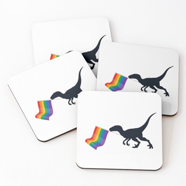 Item preview, Pride Dinosaur Carrying Rainbow Flag – Love, Equality and Acceptance Colorful Dinosaur Design designed and sold by Trendesigne.