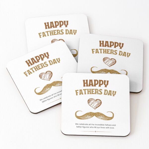 Aperçu de l'œuvre Happy Father's Day Mustache Heart Design créée et vendue par GUINewAlex.