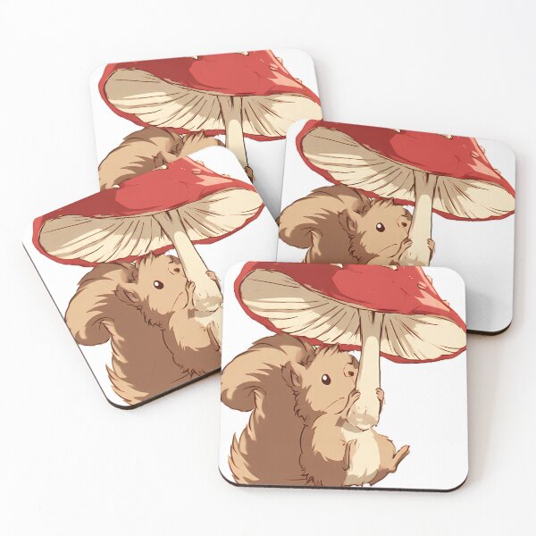 Item preview, Cottagecore Mushroom Squirrel designed and sold by pumsquare.