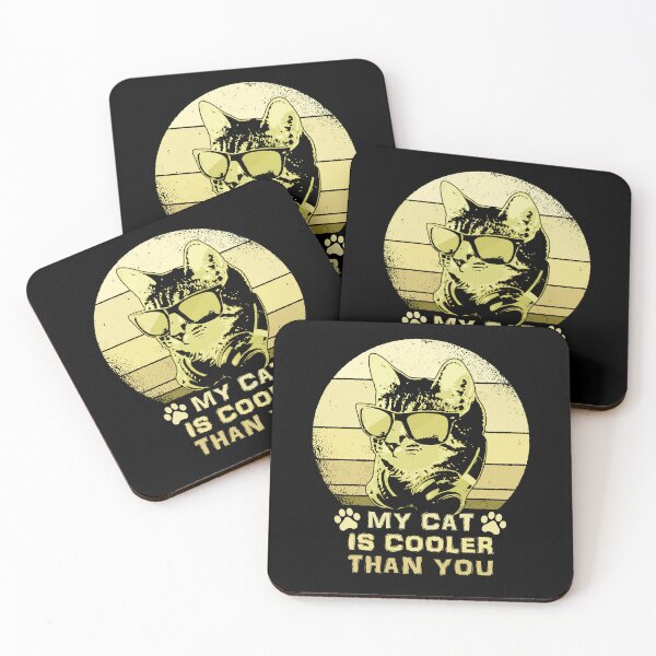 Item preview, My Cat Is Cooler Than You Funny Feline Sunset designed and sold by marke770.