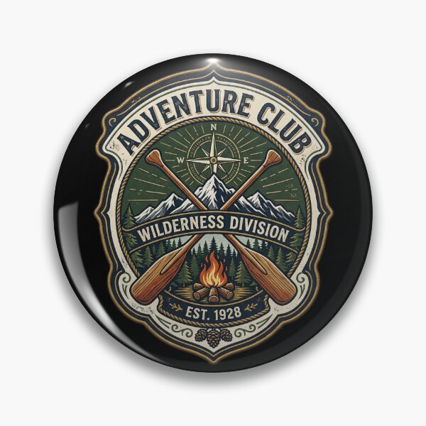 Item preview, Adventure Club Wilderness Division - Vintage Outdoor Explorer Badge designed and sold by PGRprint.