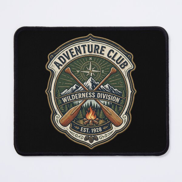 Item preview, Adventure Club Wilderness Division - Vintage Outdoor Explorer Badge designed and sold by PGRprint.